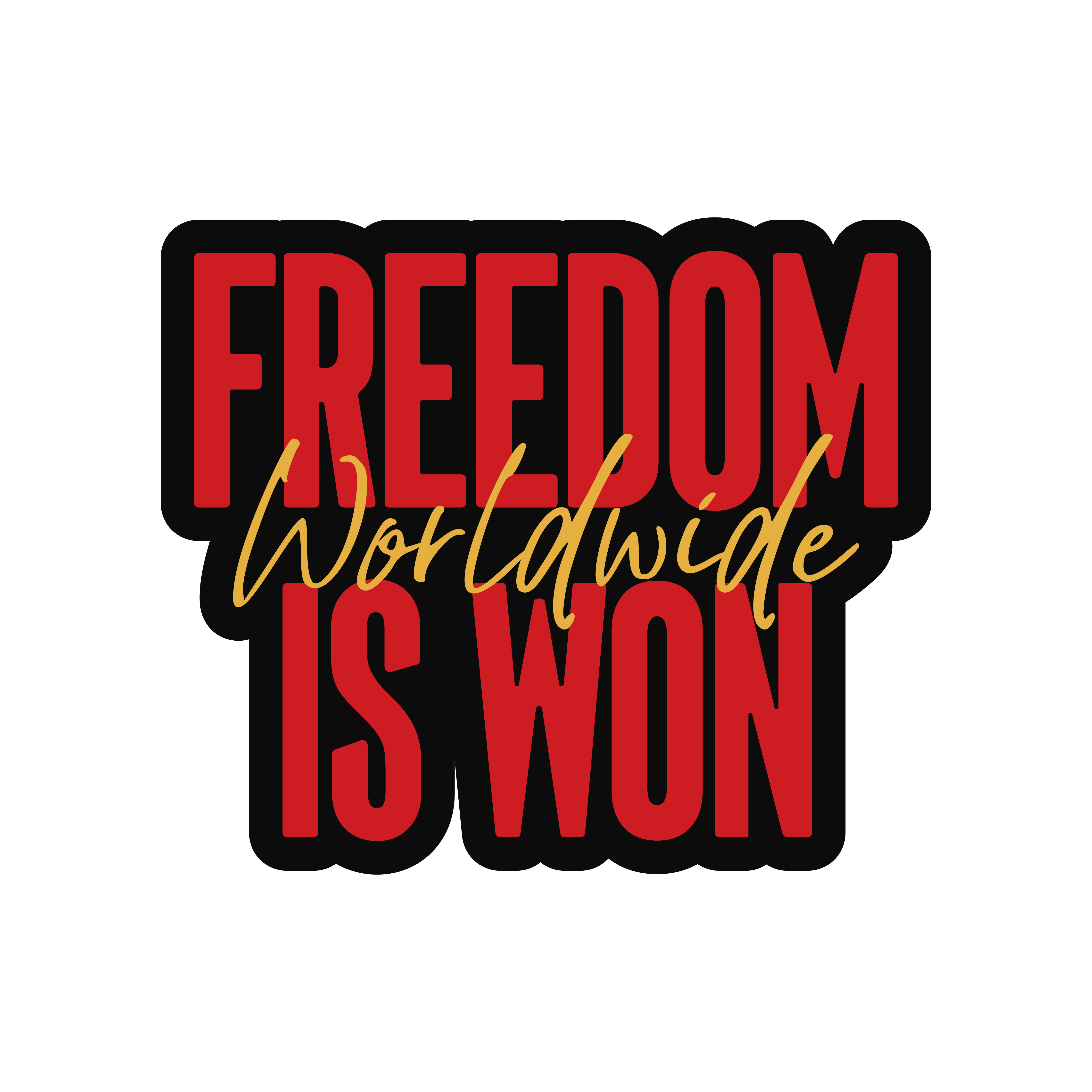 Freedom is Won Sticker – Projects by El
