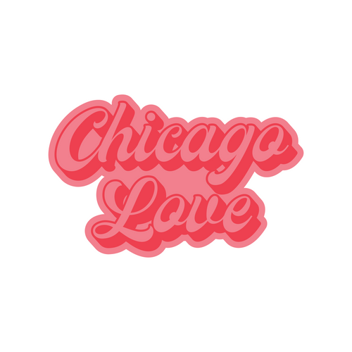 Chicago Love Sticker (Strawberry) image 0